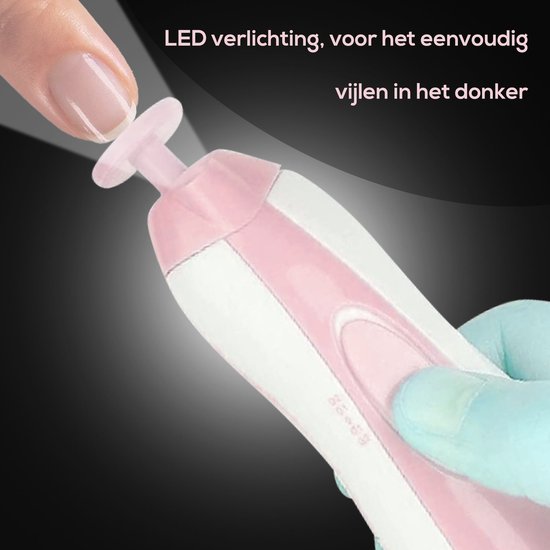 MamaMomo™ Baby nagelvijlset – Veilig & zacht, met 6 opzetstukjes