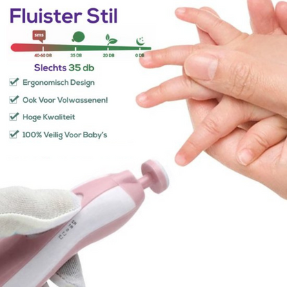 MamaMomo™ Baby nagelvijlset – Veilig & zacht, met 6 opzetstukjes