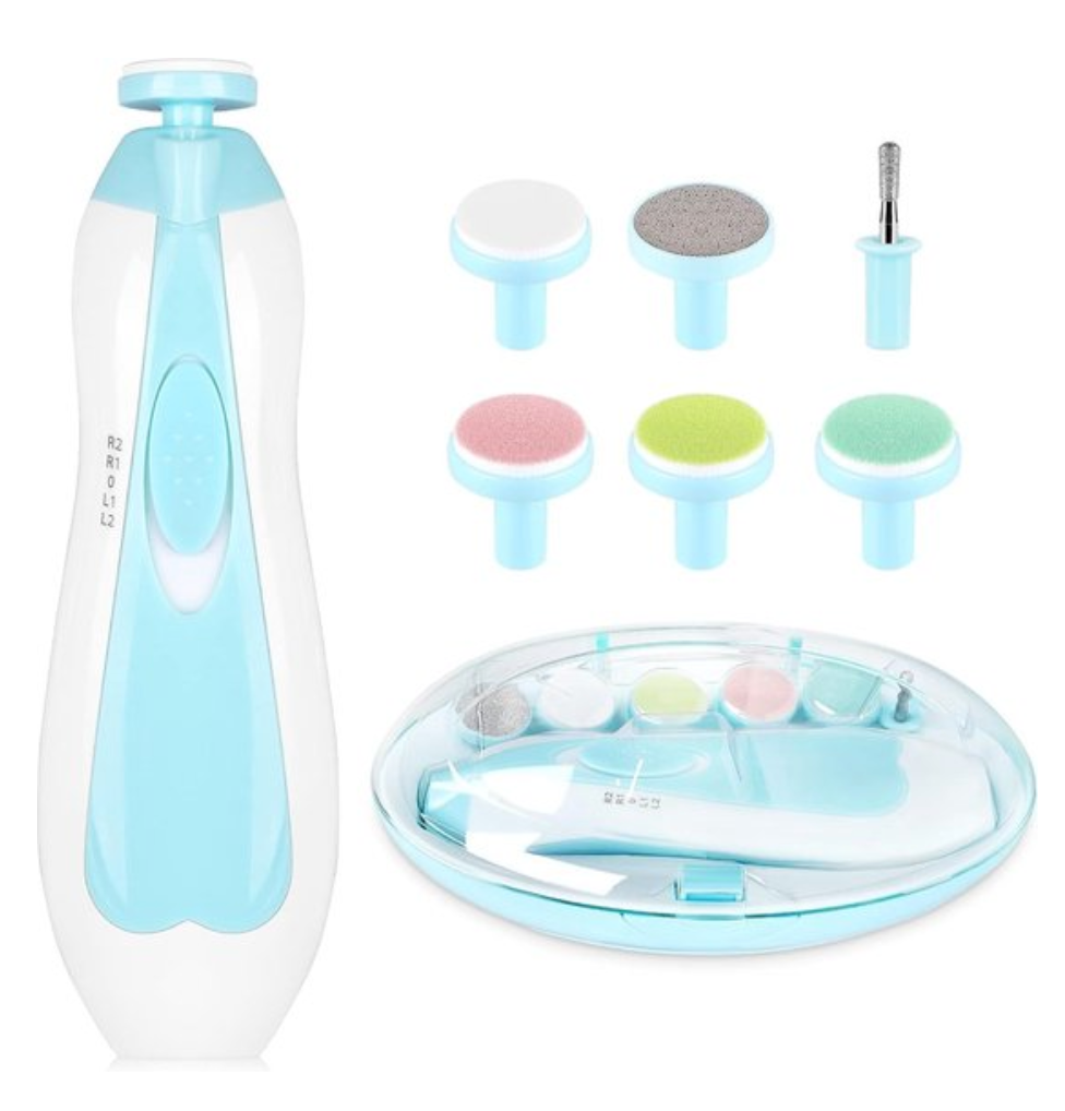 MamaMomo™ Baby nagelvijlset – Veilig & zacht, met 6 opzetstukjes